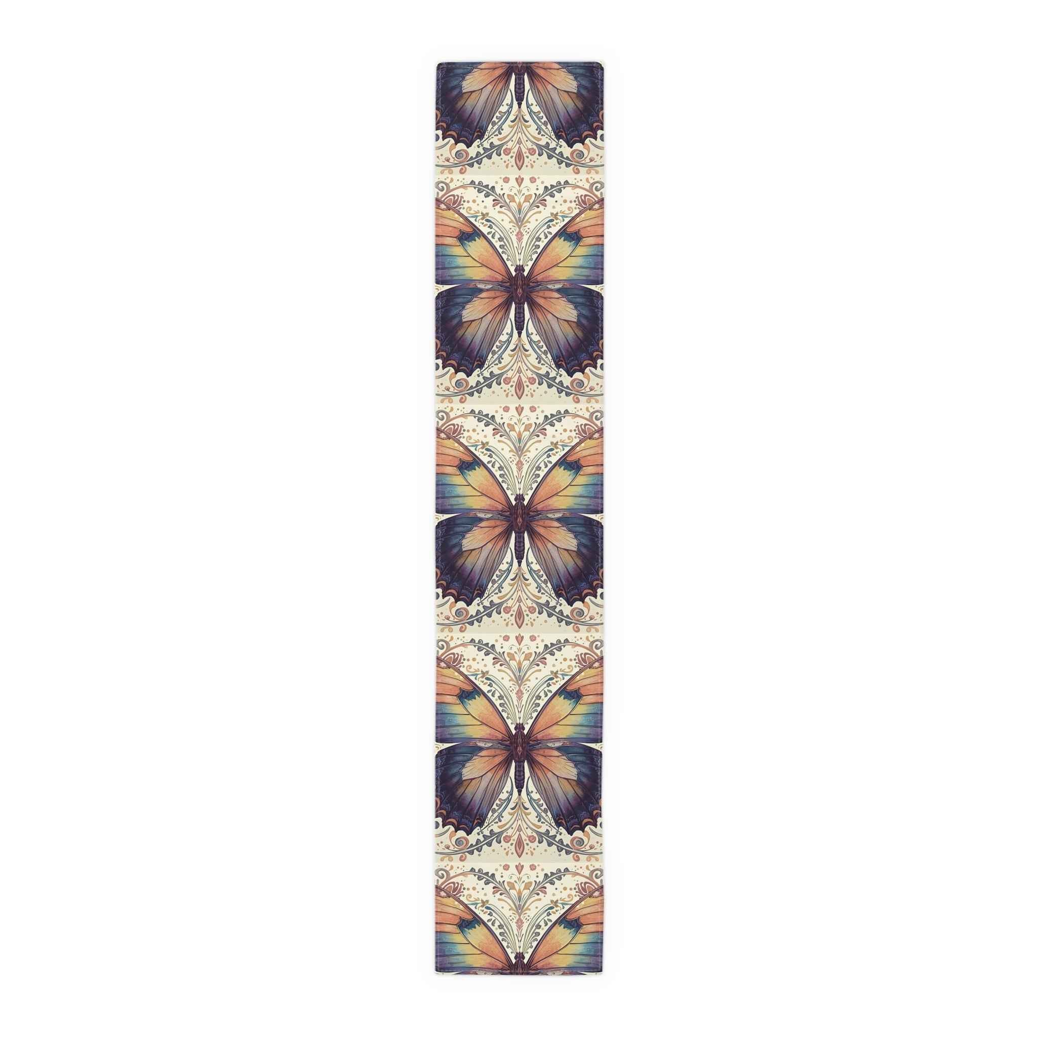 Butterfly Table Runner - Elegant Cotton & Poly Decor for Dining